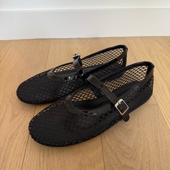 Tony Bianco Mia Black Mesh Flats Size 8 - Picture 3 of 7